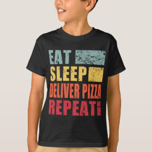 Camiseta Repetição da pizza de Comida de entrega de repouso