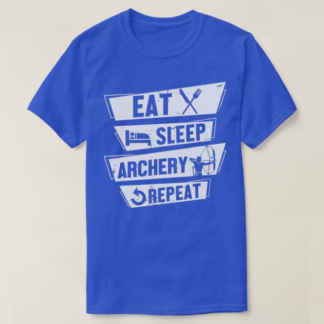 Camiseta Repetição de arco disparando com o Archer e comend (Frente do Design)