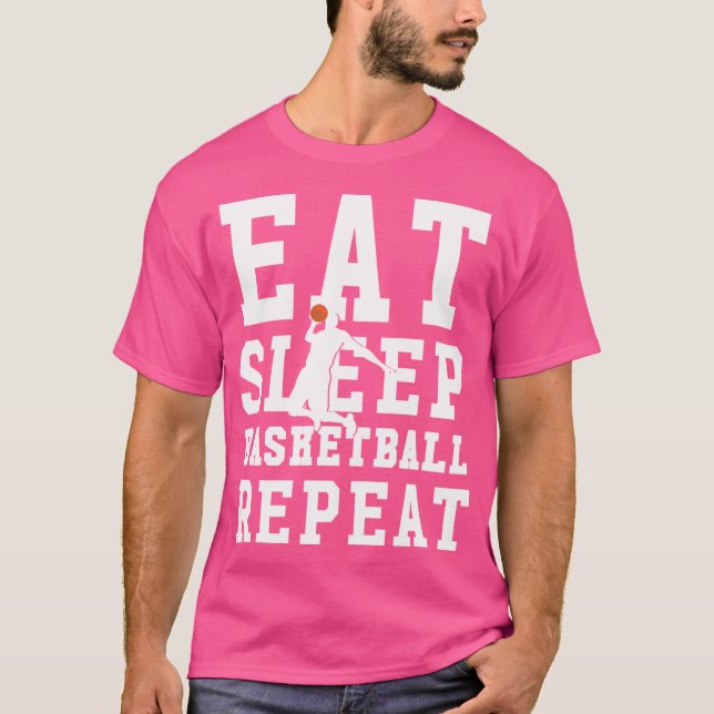 Camiseta Repetição de basquete no sono - Jogador de basquet (Frente)