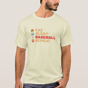 Camiseta Repetição de beisebol em repouso