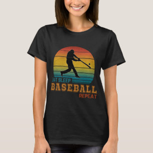 Camiseta Repetição de beisebol em repouso