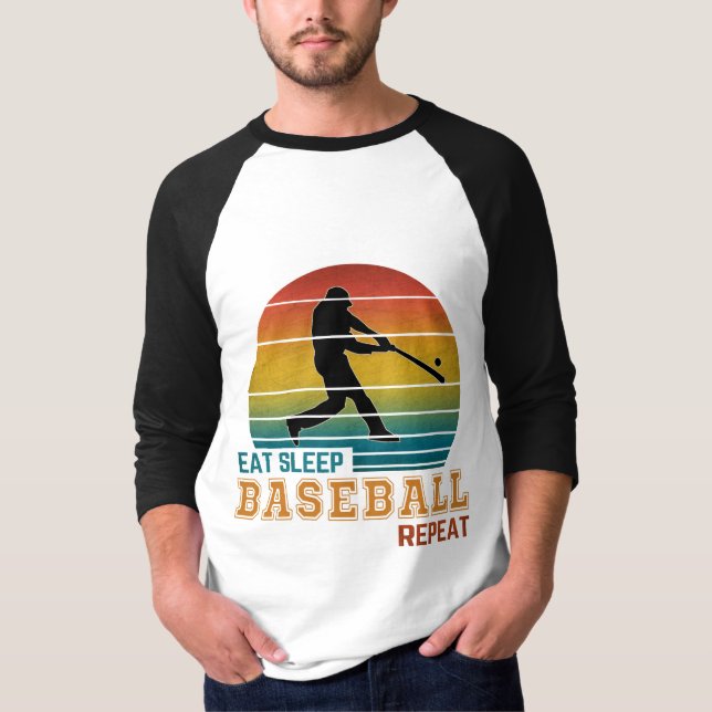 Camiseta Repetição de beisebol em repouso (Frente)