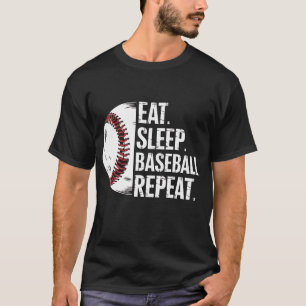 Camiseta Repetição de beisebol no Sono - Vintage Sports Des