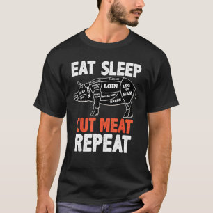 CAMISETA REPETIÇÃO DE CARNE CORTADA POR SONO - BOTCHER PIG
