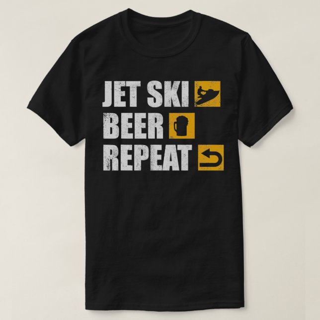 Camiseta Repetição de Cerveja de Esqui Engraçado (Frente do Design)