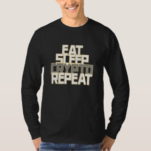 Camiseta Repetição de Criptografia De Sono Para Crypto