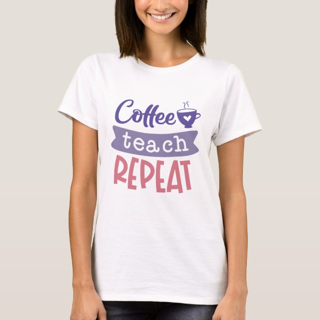 Camiseta Repetição de Ensino de Café (Frente)