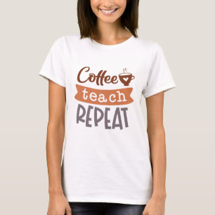 Camiseta Repetição de Ensino de Café
