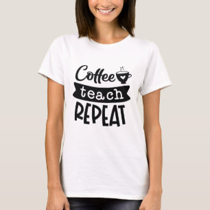 Camiseta Repetição de Ensino de Café