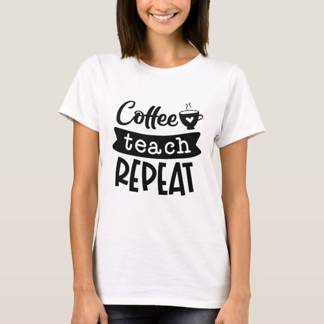 Camiseta Repetição de Ensino de Café (Frente)