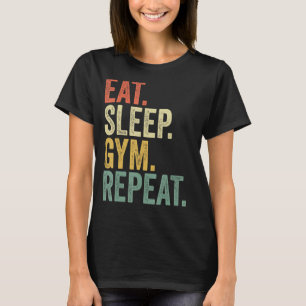 Camiseta Repetição de Gym Retro Retro Vintage Workout