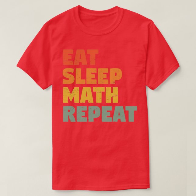 Camiseta Repetição de Matemática do Sono (Frente do Design)
