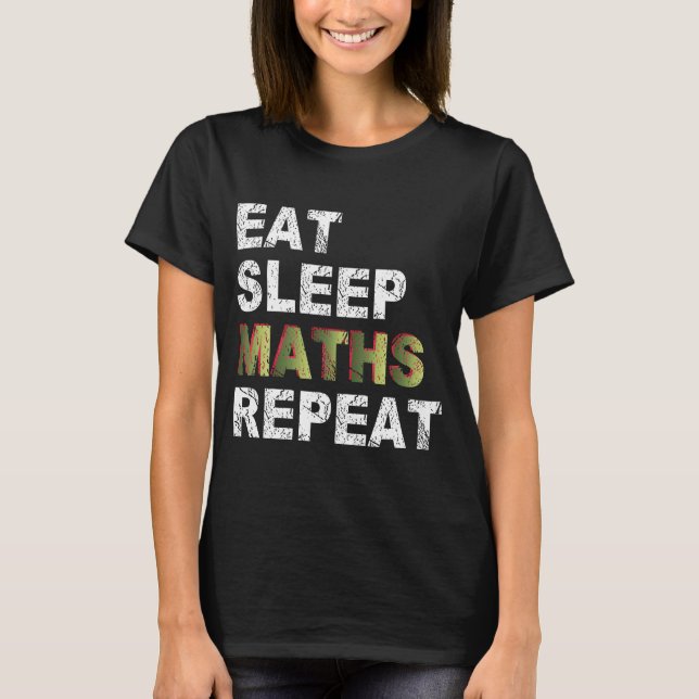 Camiseta Repetição de Matemática do Sono (Frente)