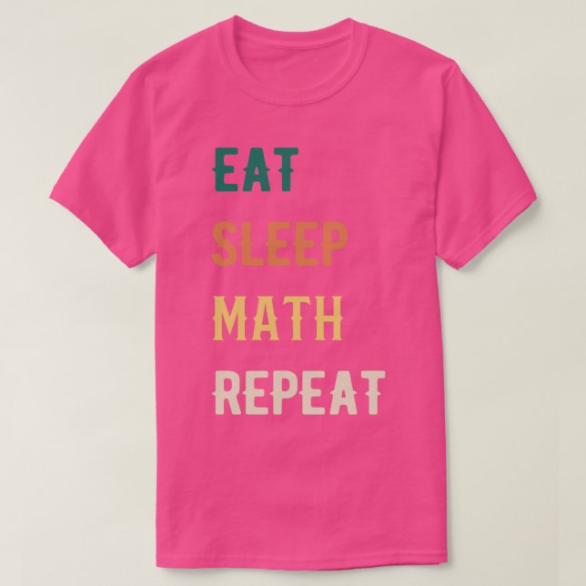 Camiseta Repetição de Matemática do Sono (Frente do Design)
