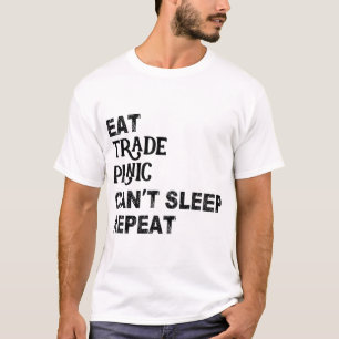 Camiseta Repetição de Pânico do Comércio de Sono