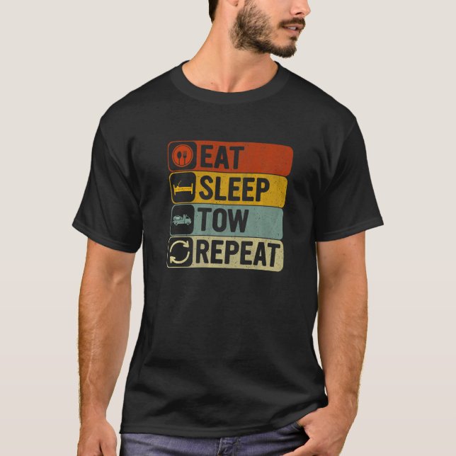 Camiseta Repetição de Repetição de Retro 60s 70s (Frente)
