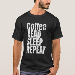 Camiseta Repetição de Repouso de Leitura do Café