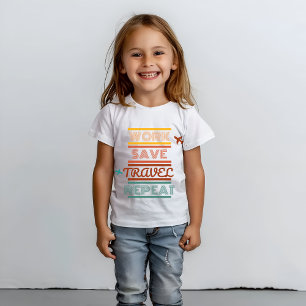 Camiseta Repetição de salvamento de Viagem de trabalho - Ad