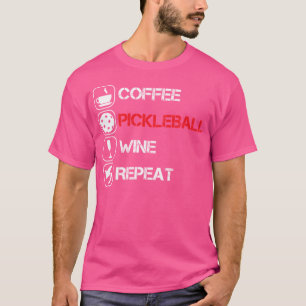 Camiseta Repetição de Vinho de Bateria de Café