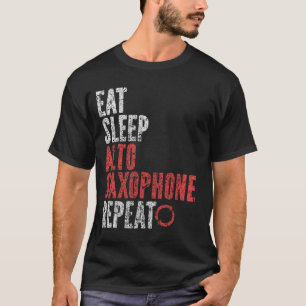 Camiseta Repetição do Alto saxofone no Sono