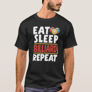 Camiseta Repetição do Billiard de Piscina do Snooker