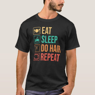 Camiseta Repetição Do Cabelo Do Sono Para Cabeleireiro Barb