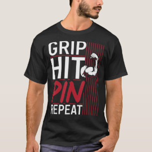 Camiseta Repetição do pino de aperto - Luta do braço da vin
