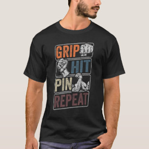Camiseta Repetição do pino de aperto - Luta do braço da vin