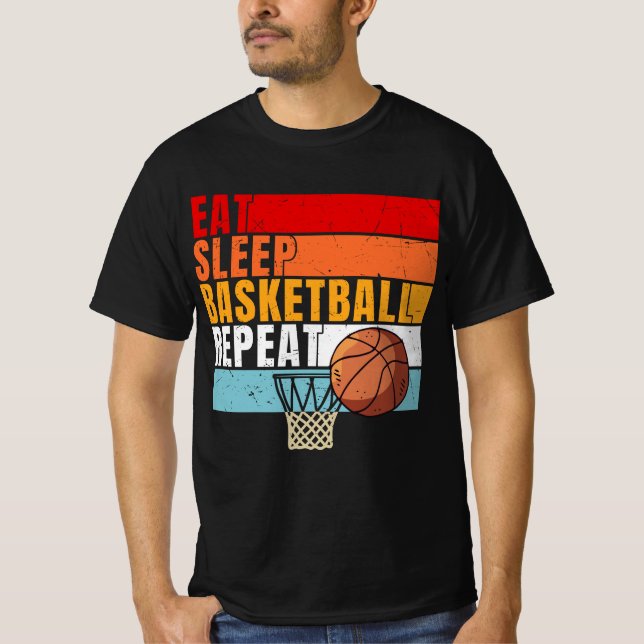 Camiseta Repetição do Sono de Basquete para Jogador (Frente)