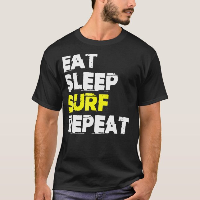 Camiseta Repetição do Surf de Sono de Navegação (Frente)