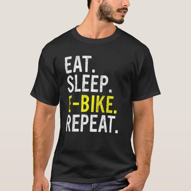 Camiseta Repetição E MTB 5 da bicicleta de repouso (Frente)