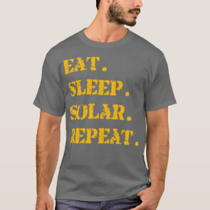Camiseta Repetição Solar do Sono de Comida Laranja