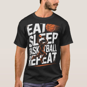 Camiseta Repetições de basquete do sono, jogador, garotos,