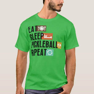 Camiseta Repetir 1 Repetição da Pickleball em Repouso