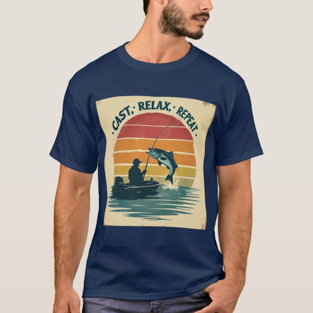 Camiseta Repetir a Cast Relax - Pesca (Frente)