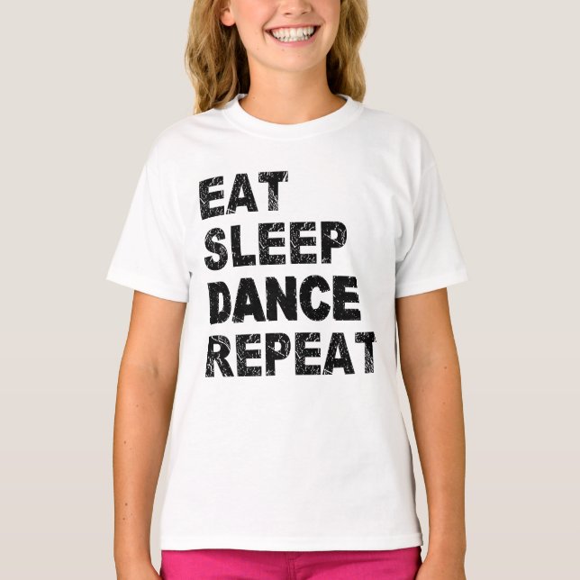 Camiseta Repetir a dança de repouso (Frente)