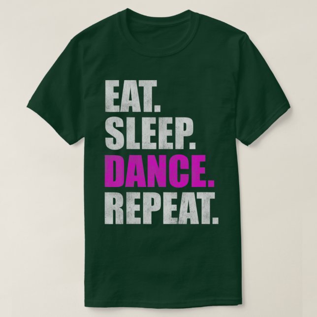 Camiseta Repetir a dança de repouso 2 (Frente do Design)