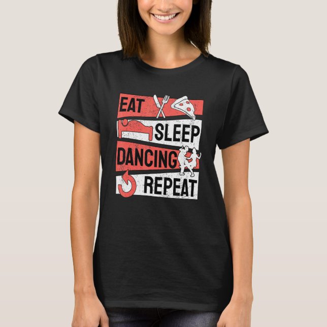 Camiseta Repetir a dança do sono (Frente)