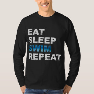 Camiseta Repetir a Natação do Sono - Presente Engraçado