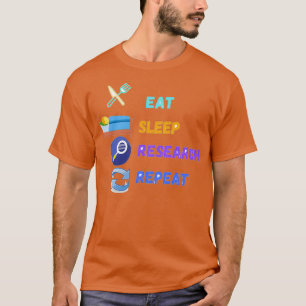 Camiseta Repetir a pesquisa de sono