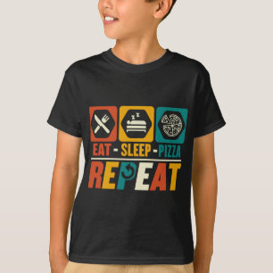 Camiseta Repetir a Pizza do Sono - Engraçado Foodie Fast Co