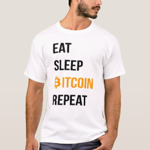 Camiseta Repetir a Repetição de Bitmoeda de Sono