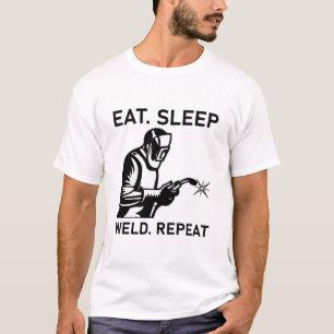 Camiseta Repetir a soldadura do sono - Presente do soldador