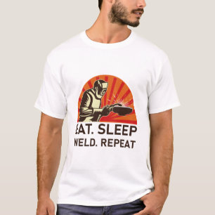 Camiseta Repetir a soldadura do sono - Presente do soldador
