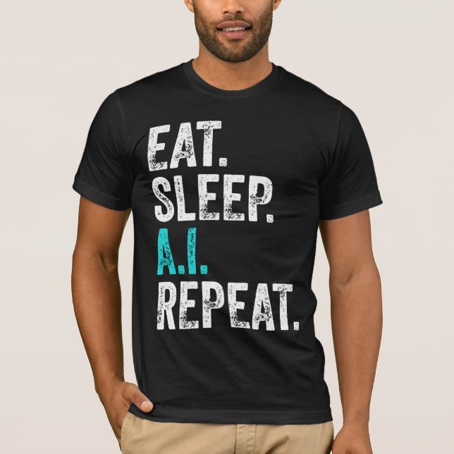 Camiseta Repetir AI de latência (Frente)