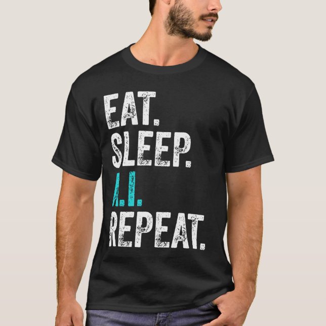 Camiseta Repetir AI de latência (Frente)