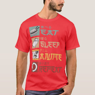Camiseta Repetir Animação do Sono - Anime Baka Kawaii Japan