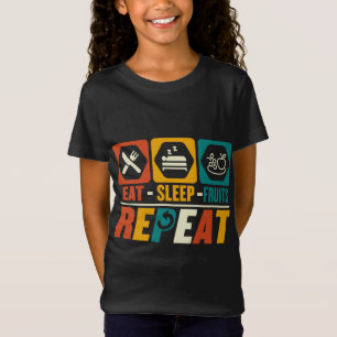 Camiseta Repetir as Frutas de latência - Frutas engraçadas 