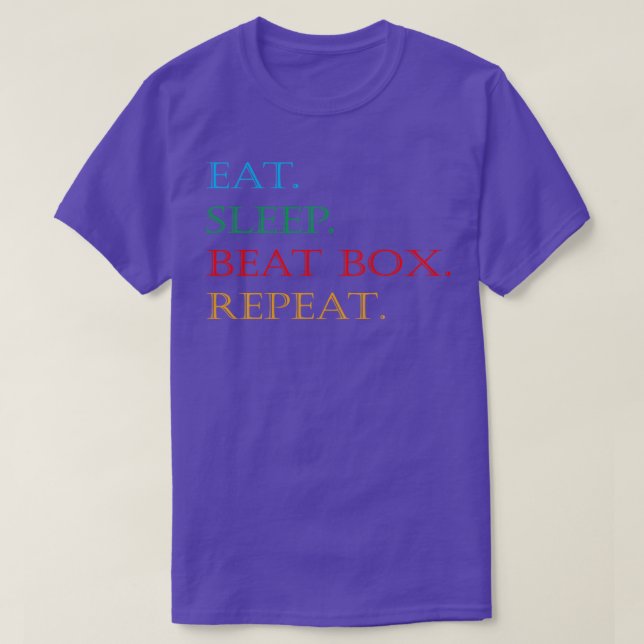 Camiseta Repetir Caixa de Beatbox de Repouso1 (Frente do Design)