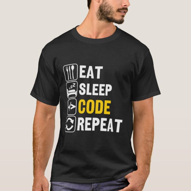 Camiseta Repetir Código de Repouso (Frente)